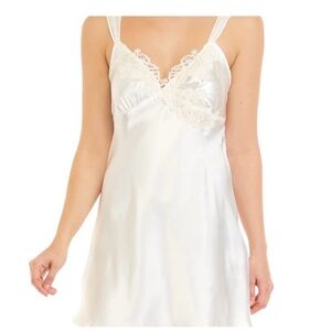 Linea Donatella Sonya Embellished Bridal Satin Chemise Nightgown